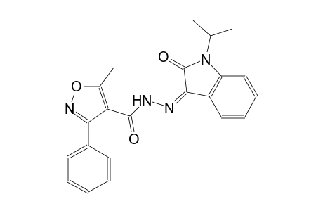 N'-[(3Z)-1-isopropyl-2-oxo-1,2-dihydro-3H-indol-3-ylidene]-5-methyl-3-phenyl-4-isoxazolecarbohydrazide