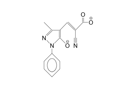 4-(trans-2-Carboxy-2-cyano-ethenyl)-3-methyl-1-phenyl-pyrazolol-5 dianion