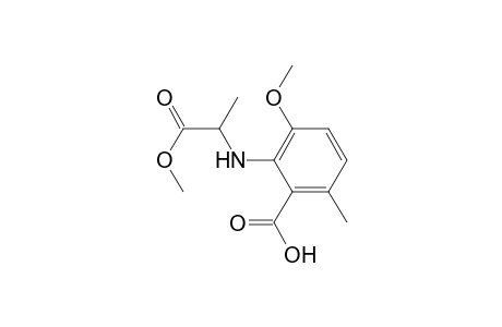 3-Methoxy-2-(1-methoxycarbonylethyl)amino-6-methylbenzoic acid