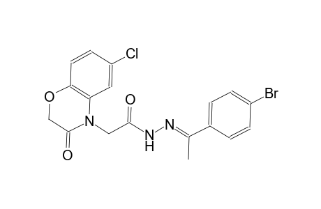 N'-[(E)-1-(4-bromophenyl)ethylidene]-2-(6-chloro-3-oxo-2,3-dihydro-4H-1,4-benzoxazin-4-yl)acetohydrazide