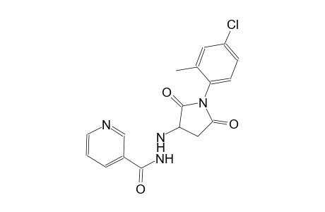 N'-[1-(4-chloro-2-methylphenyl)-2,5-dioxo-3-pyrrolidinyl]nicotinohydrazide