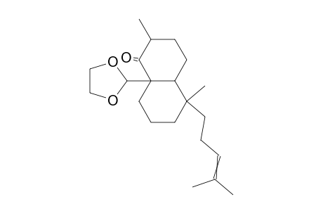 4A.beta.-ethylenedioxymethyl-(1.beta.),6-dimethyl-(1.alpha.)-(4-methyl-3-pentenyl)-1,2,3,4,4a,7,8,8A-octahydronaphthalene-5(6h)-one