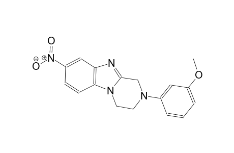 pyrazino[1,2-a]benzimidazole, 1,2,3,4-tetrahydro-2-(3-methoxyphenyl)-8-nitro-