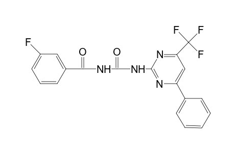 3-Fluoranyl-N-[[4-phenyl-6-(trifluoromethyl)pyrimidin-2-yl]carbamoyl]benzamide