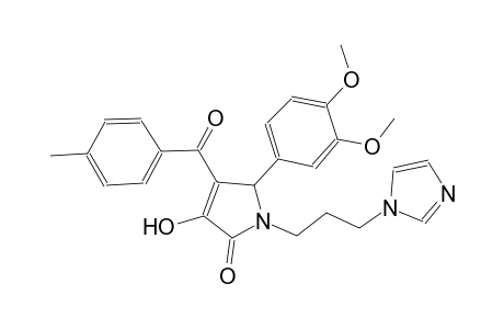 2H-pyrrol-2-one, 5-(3,4-dimethoxyphenyl)-1,5-dihydro-3-hydroxy-1-[3-(1H-imidazol-1-yl)propyl]-4-(4-methylbenzoyl)-