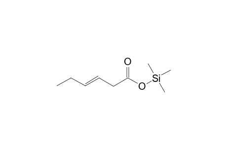 (3E)-3-Hexenoic acid TMS derivative