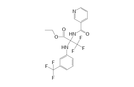Ethyl 3,3,3-trifluoro-2-nicotinamido-2-[3-(trifluoromethyl)anilino]propionate