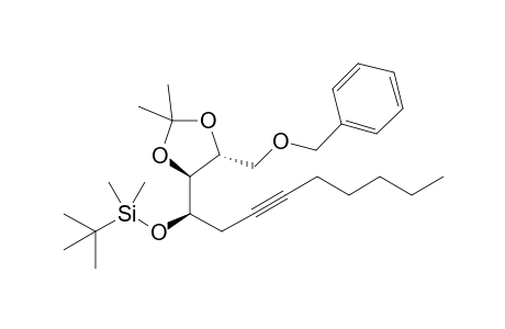 tert-Butyl-[(1R)-1-[(4S,5R)-2,2-dimethyl-5-(phenylmethoxymethyl)-1,3-dioxolan-4-yl]non-3-ynoxy]-dimethyl-silane