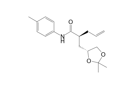 (2S)-2-[[(4R)-2,2-dimethyl-1,3-dioxolan-4-yl]methyl]-N-(p-tolyl)pent-4-enamide