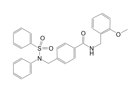 N-(2-methoxybenzyl)-4-{[(phenylsulfonyl)anilino]methyl}benzamide