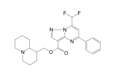 Pyrazolo[1,5-a]pyrimidine-3-carboxylic acid, 7-(difluoromethyl)-5-phenyl-, (octahydro-2H-quinolizin-1-yl)methyl ester