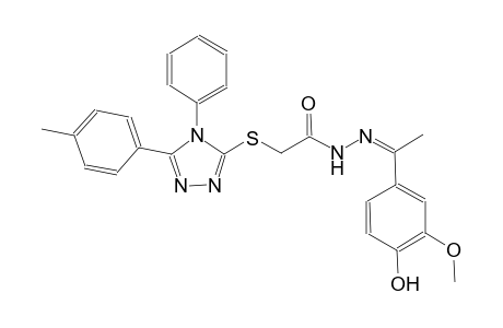 N'-[(Z)-1-(4-hydroxy-3-methoxyphenyl)ethylidene]-2-{[5-(4-methylphenyl)-4-phenyl-4H-1,2,4-triazol-3-yl]sulfanyl}acetohydrazide