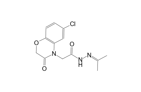 2-(6-chloro-3-oxo-2,3-dihydro-4H-1,4-benzoxazin-4-yl)-N'-(1-methylethylidene)acetohydrazide