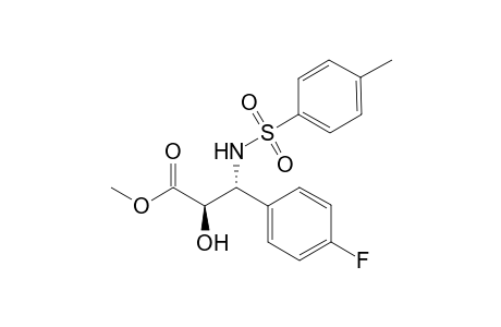 trans-Methyl 2-hydroxy-3-(p-fluoro)phenyl-3'-(N-tosylamino)propanoate