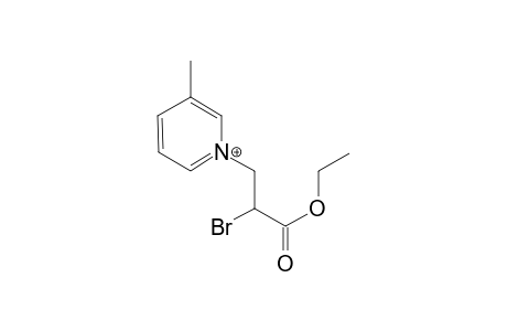 2-Bromo-3-(3-methyl-1-pyridin-1-iumyl)propanoic acid ethyl ester