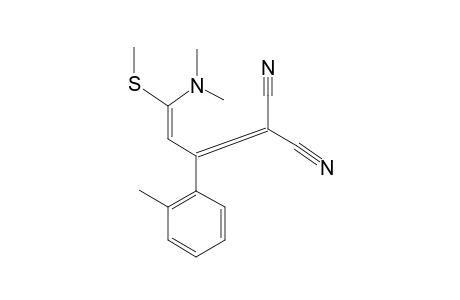 2-CYANO-5-DIMETHYLAMINO-3-(2-METHYLPHENYL)-5-METHYLTHIOPENTA-2,4-DIENENITRILE