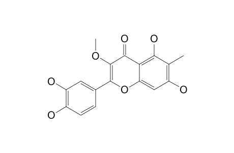6-C-METHYLQUERCETIN-3-METHYLETHER;3-METHOXY-6-C-METHYL-5,7,3',4'-TETRAHYDROXYFLAVONE