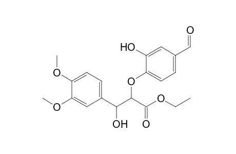 Ethyl ester of 3-(3,4-dimethoxyphenyl)-2(4-formyl-2-(hydroxy)phenoxy)-3-hydroxypropionic acid