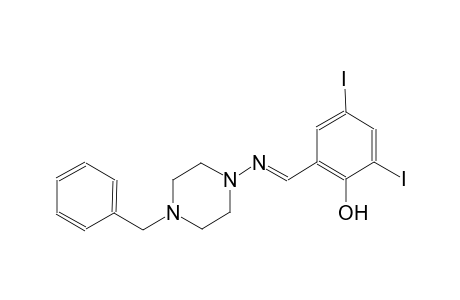 2-{(E)-[(4-benzyl-1-piperazinyl)imino]methyl}-4,6-diiodophenol
