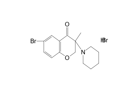 6-bromo-3-methyl-3-piperidino-4-chromanone, hydrobromide