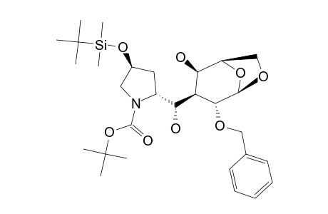 #5;1,6-ANHYDRO-2-O-BENZYL-3-DEOXY-3-[(1'R)-4'-O-(TERT.-BUTYL)-DIMETHYLSILYL-N-TERT.-BUTYLOXYCARBONYL-2',3',5'-TRIDEOXY-2',5'-IMINO-L-ERYTHRO-PENTITOL-1'