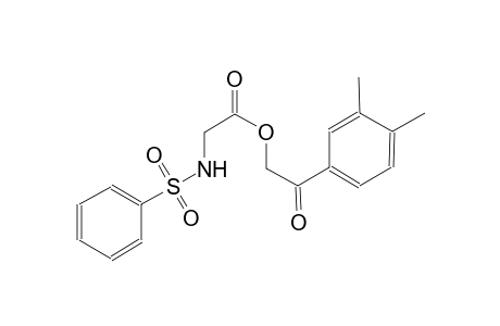 2-(3,4-dimethylphenyl)-2-oxoethyl [(phenylsulfonyl)amino]acetate