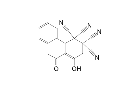 4-acetyl-5-hydroxy-3-phenyl-4-cyclohexene-1,1,2,2-tetracarbonitrile