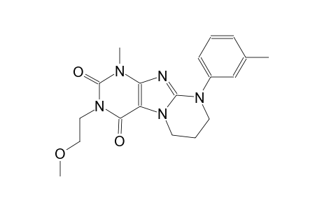 3-(2-methoxyethyl)-1-methyl-9-(3-methylphenyl)-6,7,8,9-tetrahydropyrimido[2,1-f]purine-2,4(1H,3H)-dione