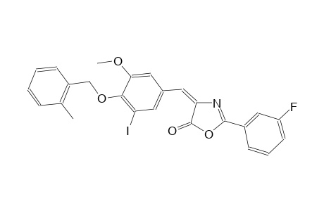 (4E)-2-(3-fluorophenyl)-4-{3-iodo-5-methoxy-4-[(2-methylbenzyl)oxy]benzylidene}-1,3-oxazol-5(4H)-one