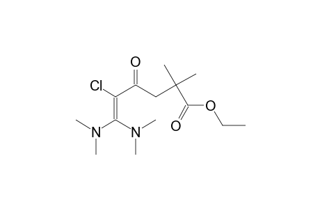 5-Hexenoic acid, 5-chloro-6,6-bis(dimethylamino)-2,2-dimethyl-4-oxo-, ethyl ester