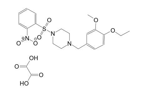 1-(4-ethoxy-3-methoxybenzyl)-4-((2-nitrophenyl)sulfonyl)piperazine oxalate