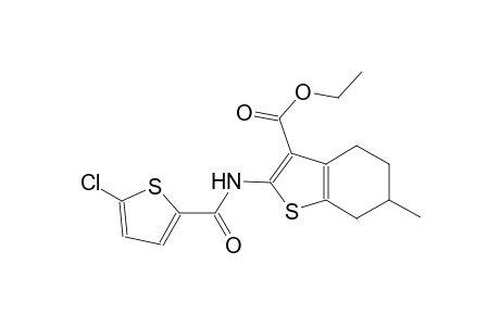 ethyl 2-{[(5-chloro-2-thienyl)carbonyl]amino}-6-methyl-4,5,6,7-tetrahydro-1-benzothiophene-3-carboxylate