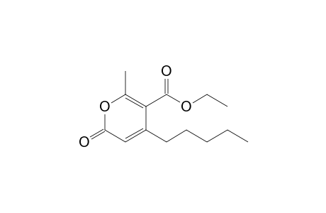 Ethyl 6-methyl-2-oxo-4-pentyl-2H-pyran-5-carboxylate