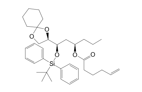 (4R,6R,7R)-6-tert-Butyldiphenylsilyloxy-7,8-cyclohexylidenedioxyoctan-4-yl 5'-hexenoate