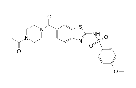 benzenesulfonamide, N-[6-[(4-acetyl-1-piperazinyl)carbonyl]-2-benzothiazolyl]-4-methoxy-