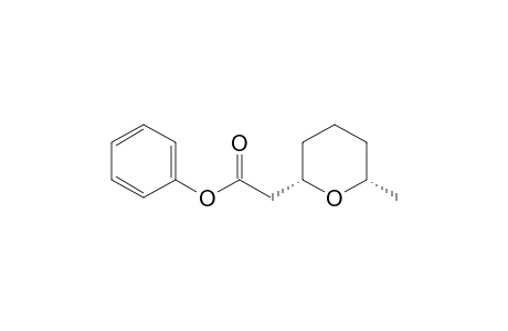 2H-Pyran-2-acetic acid, tetrahydro-6-methyl-, phenyl ester, (2S-cis)-