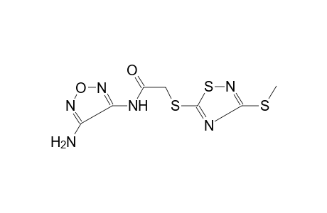 N-(4-Amino-1,2,5-oxadiazol-3-yl)-2-([3-(methylsulfanyl)-1,2,4-thiadiazol-5-yl]sulfanyl)acetamide