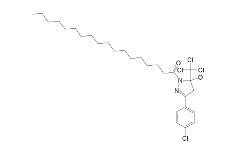 1-[3-(4-CHLOROPHENYL)-5-HYDROXY-5-(TRICHLOROMETHYL)-4,5-DIHYDROPYRAZOL-1-YL]-OCTADECAN-1-ONE