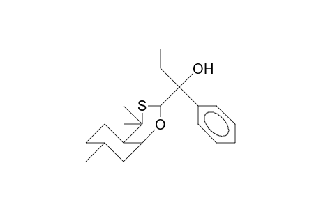 Hexahydro-4,7,7-trimethyl-8-(1-hydroxy-1-phenyl-propyl)-cis-benzoxathiane