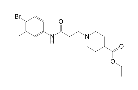 4-piperidinecarboxylic acid, 1-[3-[(4-bromo-3-methylphenyl)amino]-3-oxopropyl]-, ethyl ester