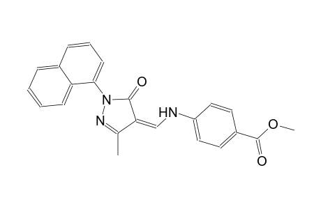 methyl 4-({(Z)-[3-methyl-1-(1-naphthyl)-5-oxo-1,5-dihydro-4H-pyrazol-4-ylidene]methyl}amino)benzoate