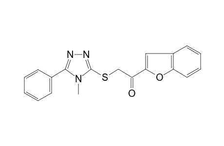 1-(1-Benzofuran-2-yl)-2-[(4-methyl-5-phenyl-4H-1,2,4-triazol-3-yl)sulfanyl]ethanone