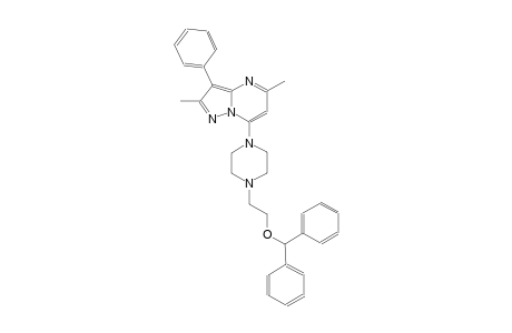 benzhydryl 2-[4-(2,5-dimethyl-3-phenylpyrazolo[1,5-a]pyrimidin-7-yl)-1-piperazinyl]ethyl ether