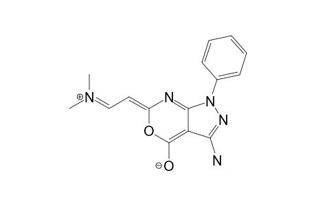 (E)-3-Amino-6-(N.N-dimethylimmonio)ethylidene-4-oxido-1-phenylpyrazolo[3,4-d][3,1]-oxazine