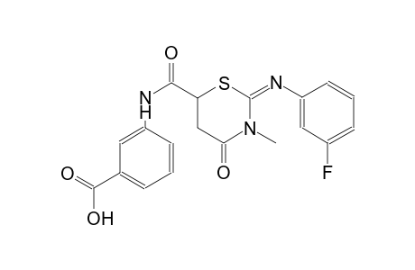 3-[({(2E)-2-[(3-fluorophenyl)imino]-3-methyl-4-oxotetrahydro-2H-1,3-thiazin-6-yl}carbonyl)amino]benzoic acid