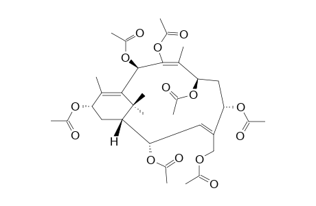 [(1R,2S,3E,5S,7R,8E,10R,13S)-2,5,7,9,10-pentaacetyloxy-4-(acetyloxymethyl)-8,12,15,15-tetramethyl-13-bicyclo[9.3.1]pentadeca-3,8,11-trienyl] acetate
