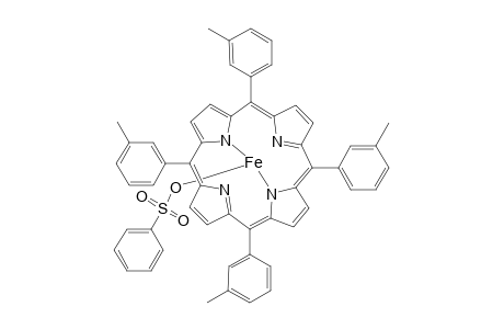 Iron, (benzenesulfonato-O)[5,10,15,20-tetrakis(4-methylphenyl)-21H,23H-porphinato(2-)-N21,N22,N23,N24]-, (SP-5-12)-