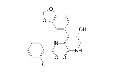 N-((Z)-2-(1,3-benzodioxol-5-yl)-1-{[(2-hydroxyethyl)amino]carbonyl}ethenyl)-2-chlorobenzamide