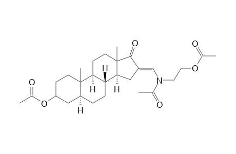3-Acetoxy-16-[[(2'-acetoxyethyl)acetylamino]methylene}-5,alpha.-androstan-17-one