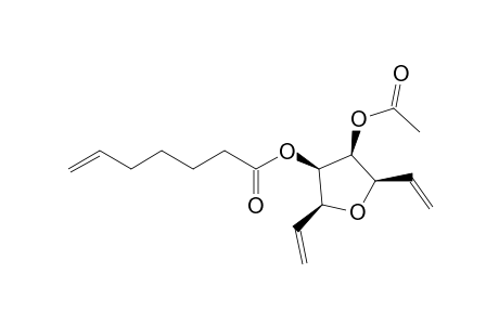 (2S*,3R*,4S*,5R*)-4-Acetoxy-2,5-divinyltetrahydrofuran-3-yl Hept-6-enoate